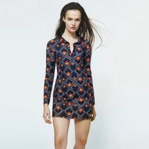 ZARA Geometric Mini Dress Size Small